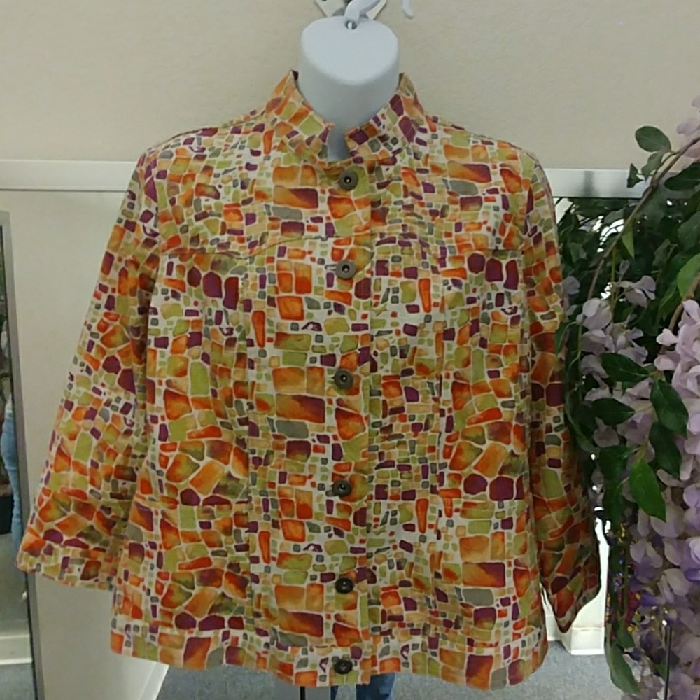 VTG- Christopher & Banks Mosaic Printed Jacket
